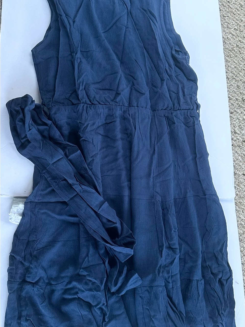 Navy Sleeveless Maxi Dress